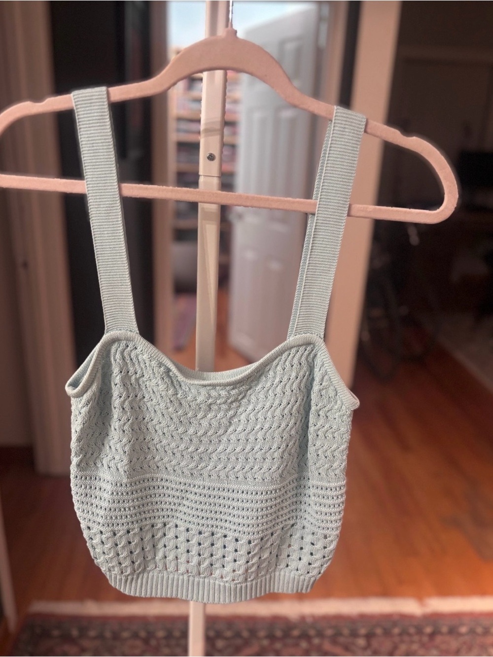 Wilfred Light Mint Knit Wide-Strap Camisole